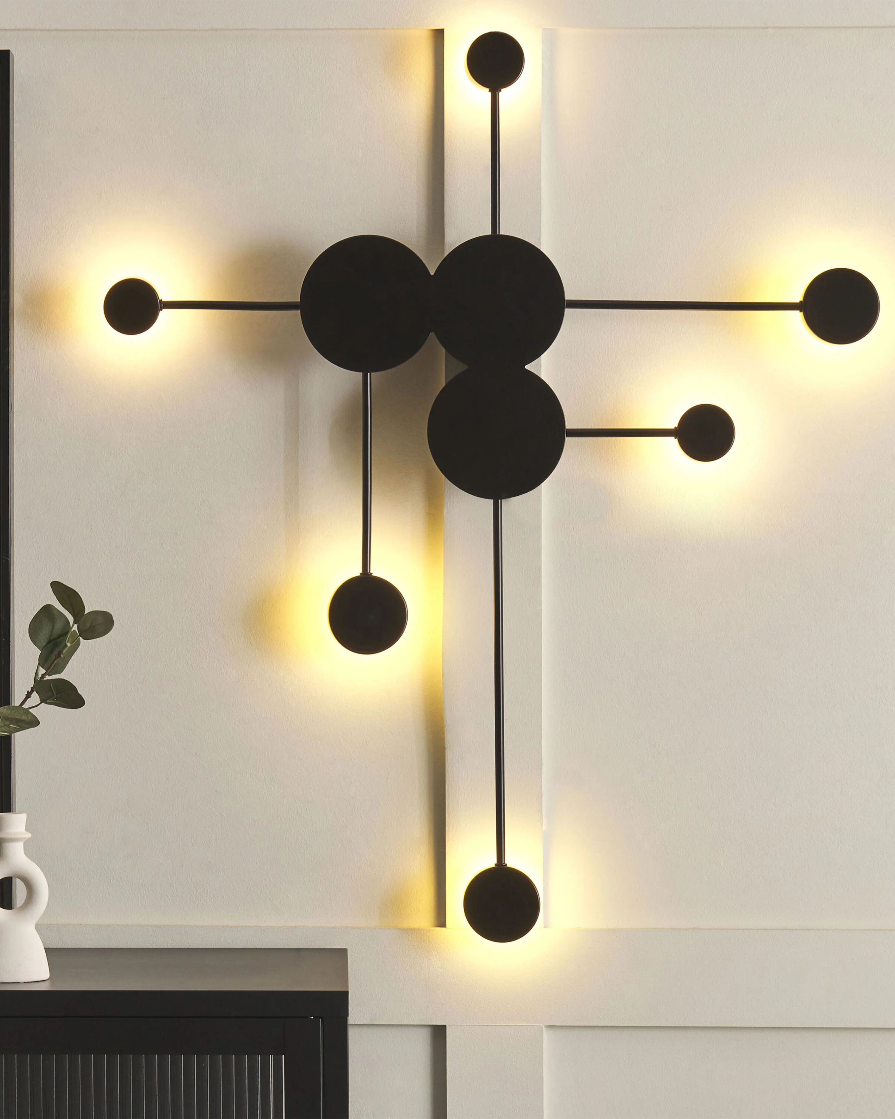 LED wandlamp MARIATO Metaal Zwart