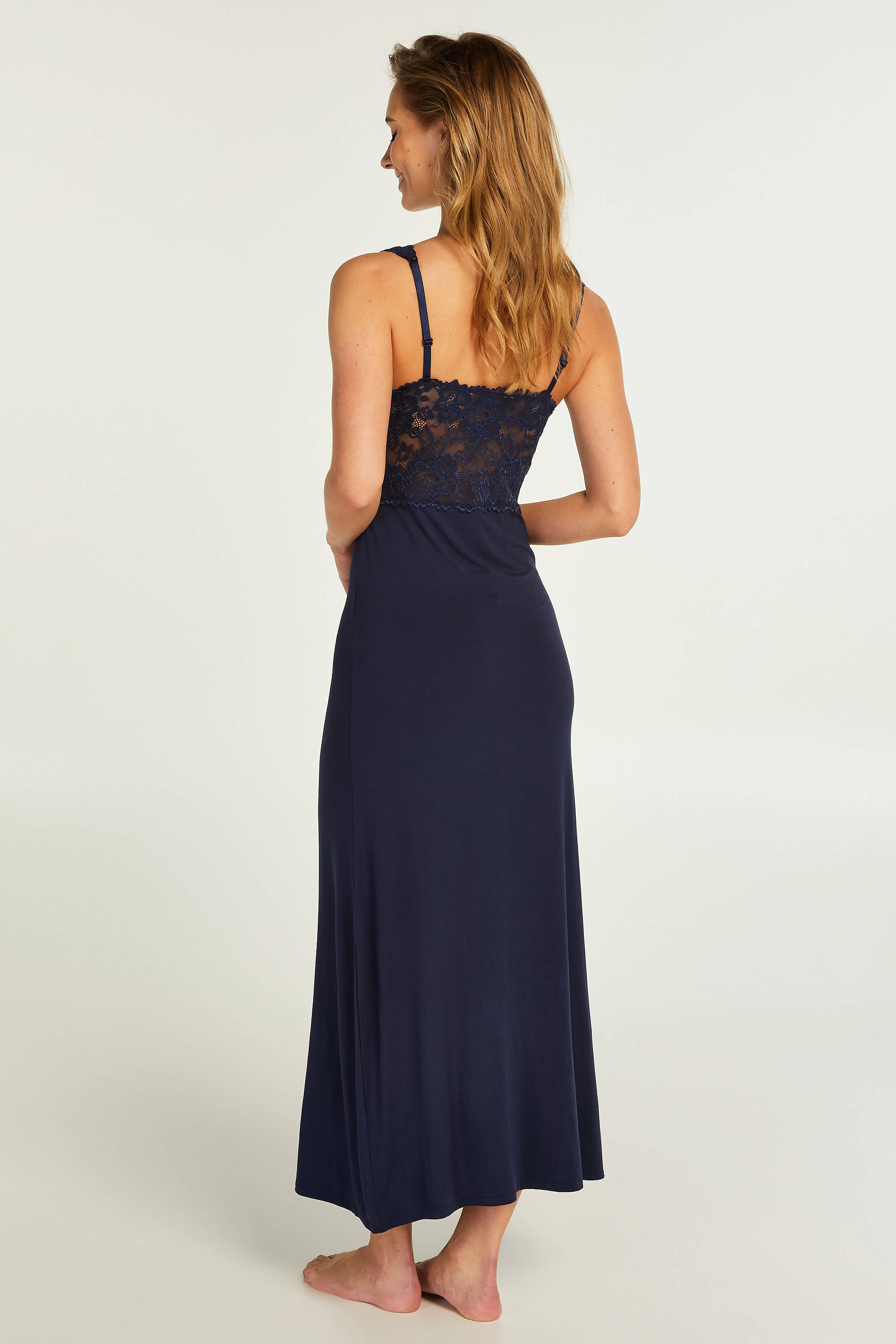 Hunkemöller slipdress Nora donkerblauw