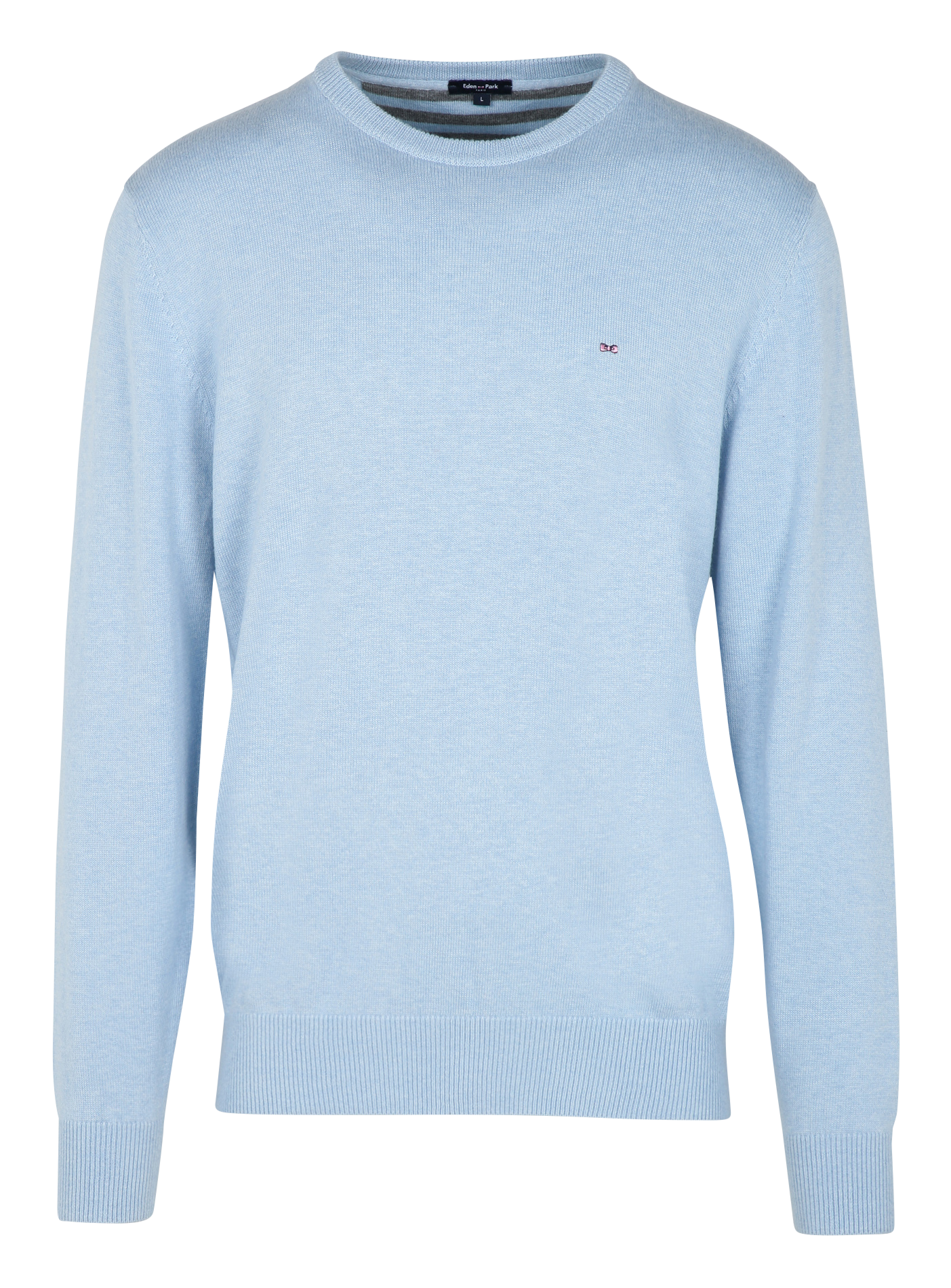 Pull droit en laine mélangée | Bleu