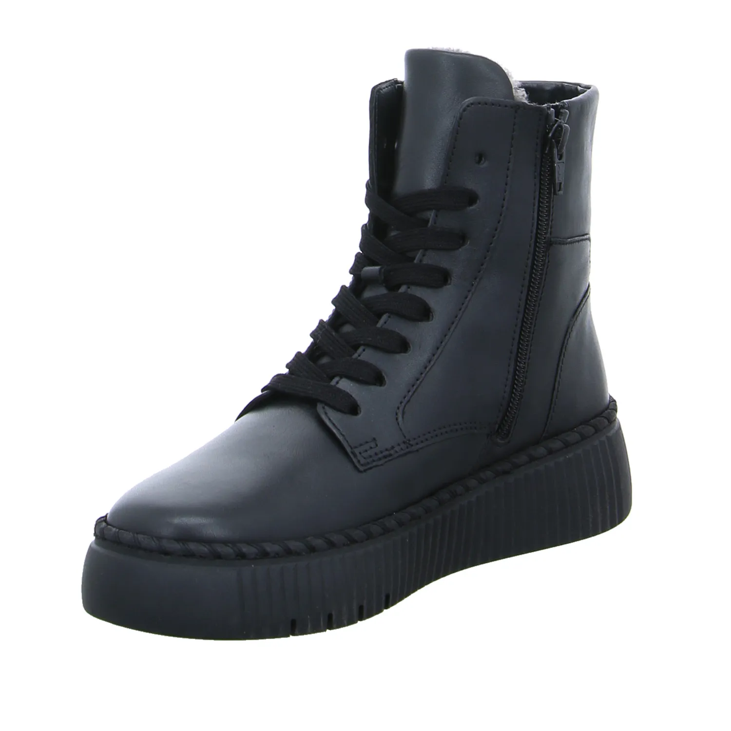 GABOR Boot Schwarz Leder