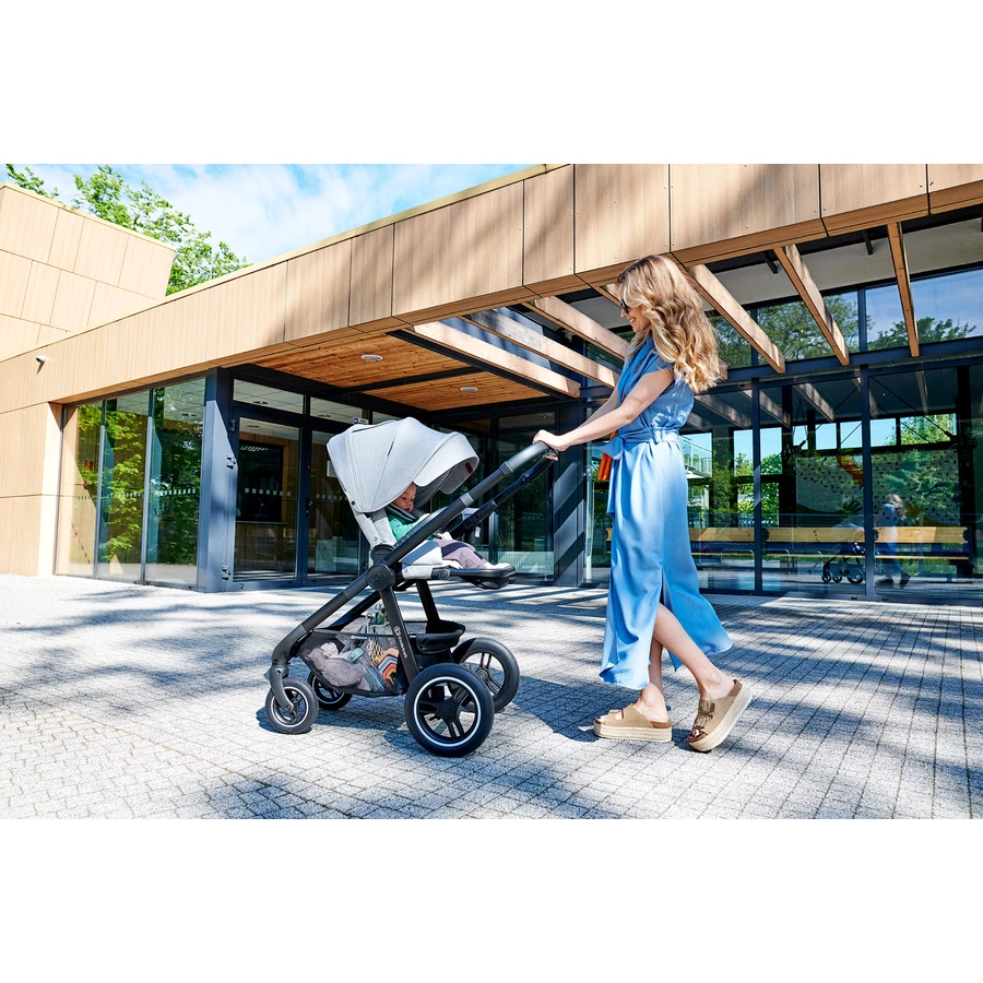 Kinderkraft Kombikinderwagen EVERYDAY 2 in 1 dark grey black frame