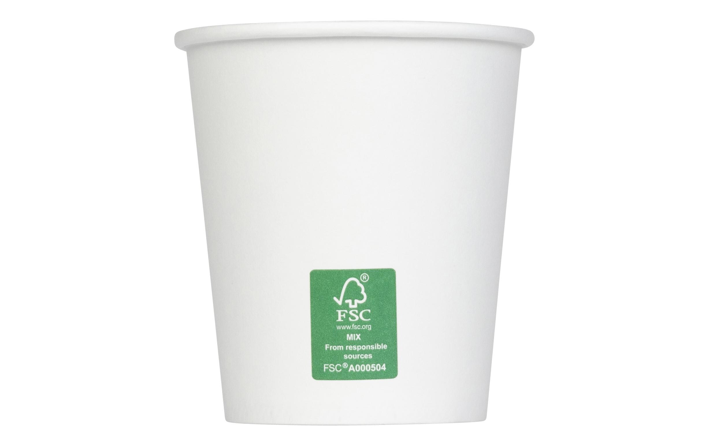 Einweg-Kaffeebecher 200 ml, 50 StückEinwandige Pappbecher
