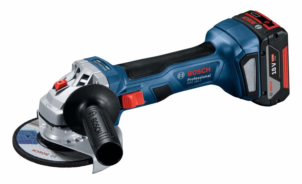 Bosch GWS 18V-7 Accu haakse haakse slijper set in L-Boxx - 06019H9005