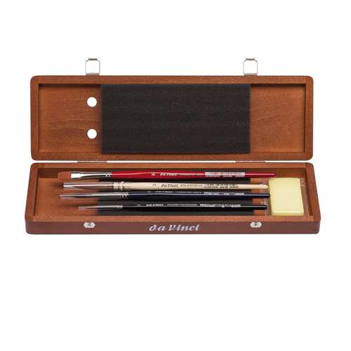 da Vinci Aquarellpinselset in Holzschatulle, Serie 5280
