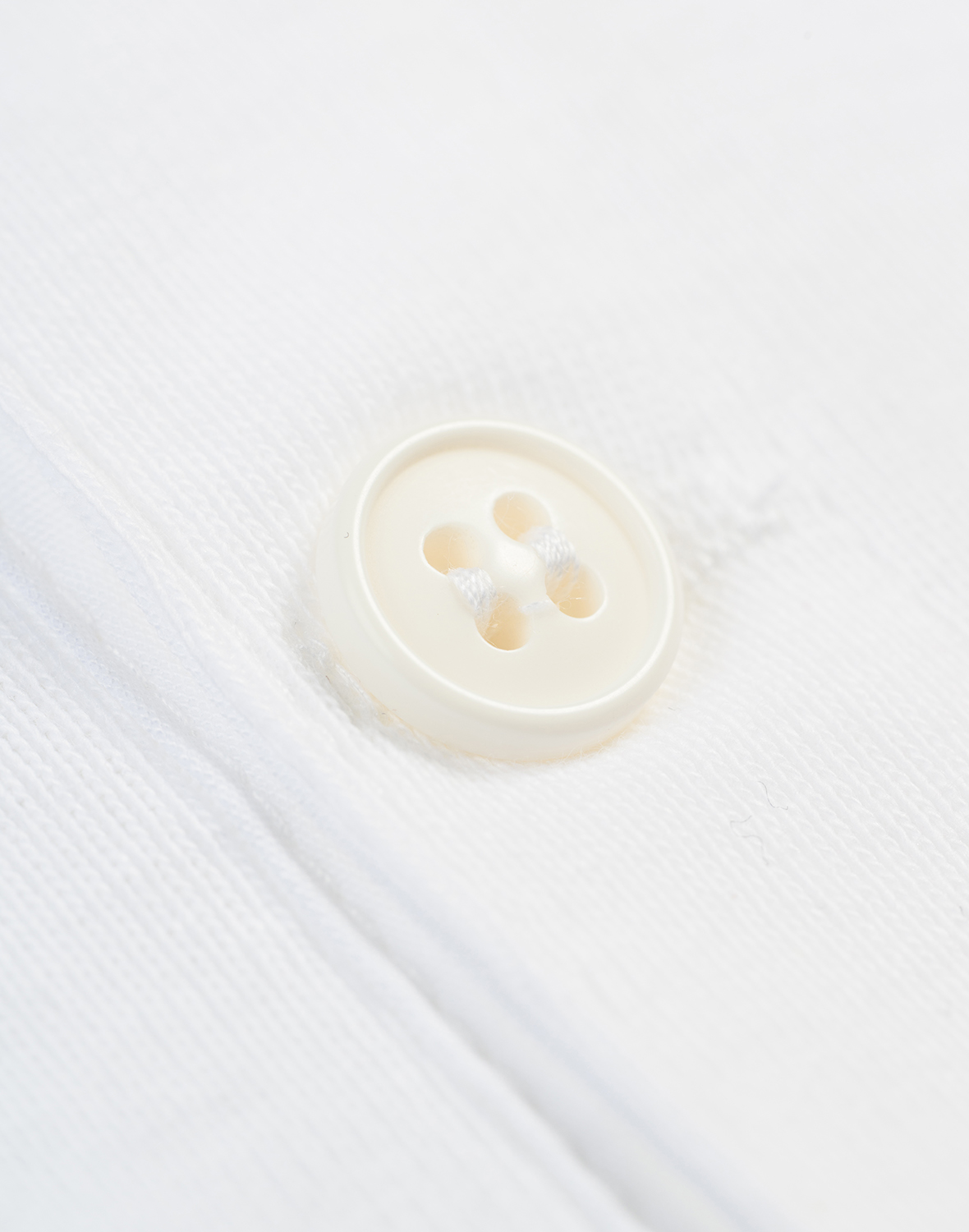 Shirt met knopen van katoen voor heren in Wit