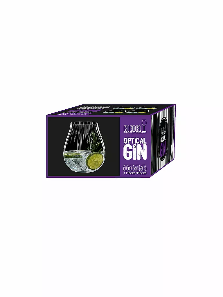 RIEDEL Gin Tonic Glas 4er Set OPTICAL O 762ml transparent