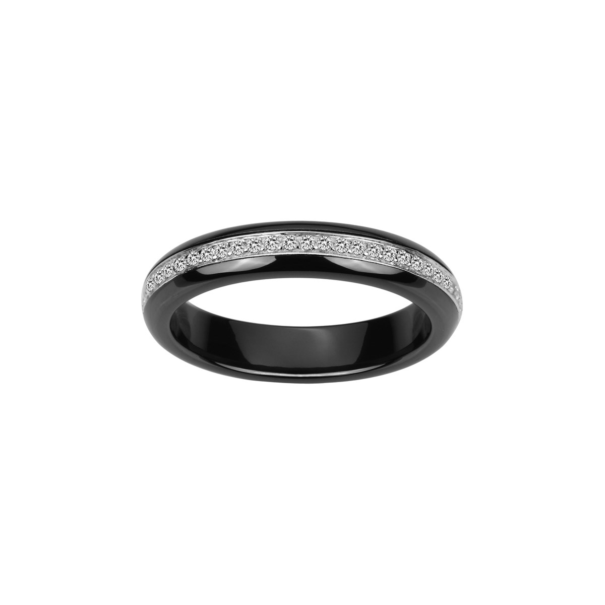 Bague en Argent avec oxyde de zirconium blanc