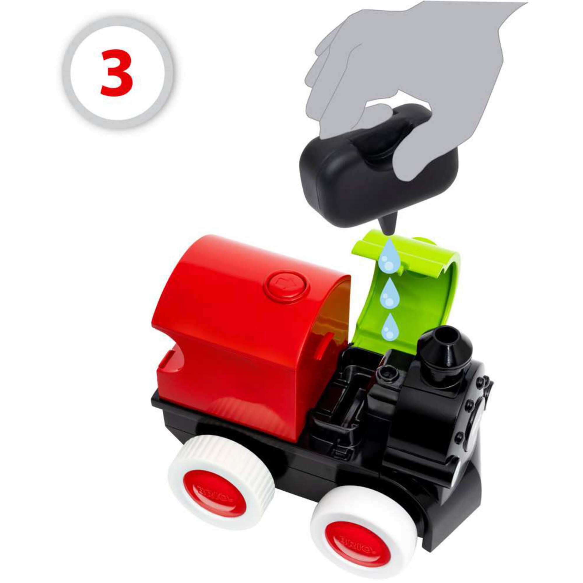 BRIO Spielfahrzeug Push & Go Zug mit Dampf