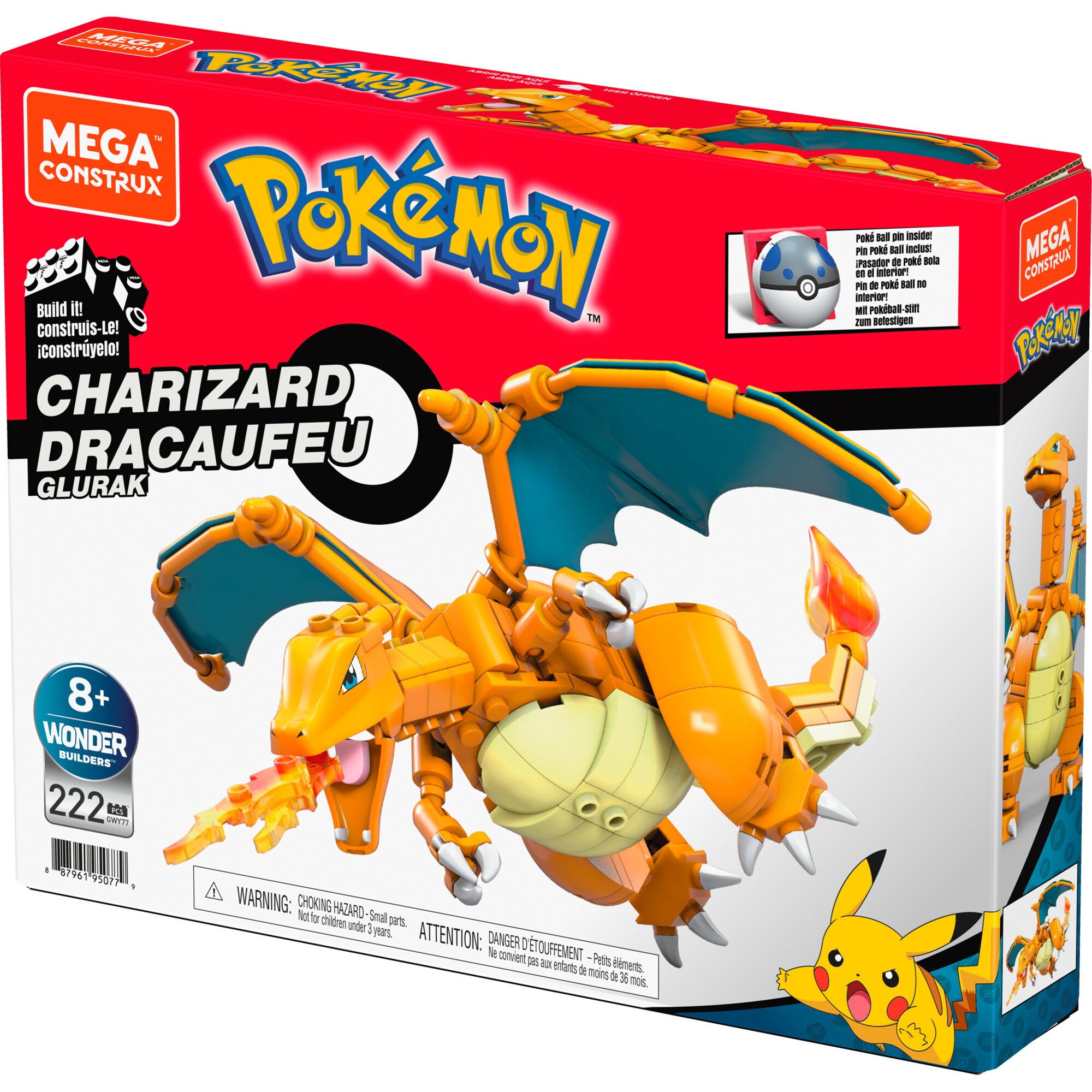 Mattel Konstruktionsspielzeug Pokémon Glurak