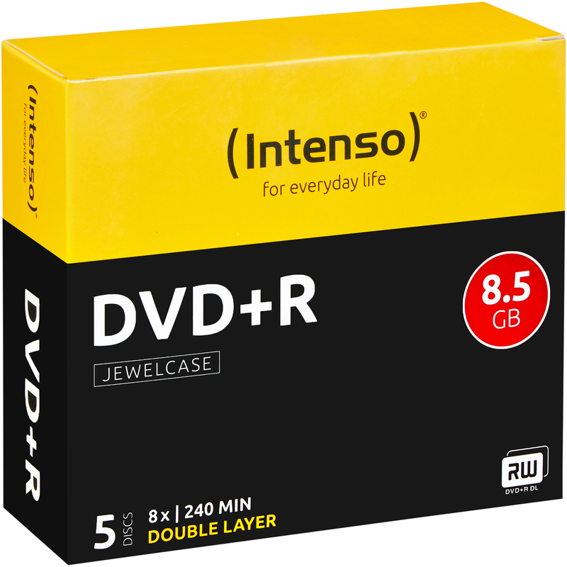 Intenso DVD+R Double Layer, 8.5 GB, Jewel-Case, 5 Stück
