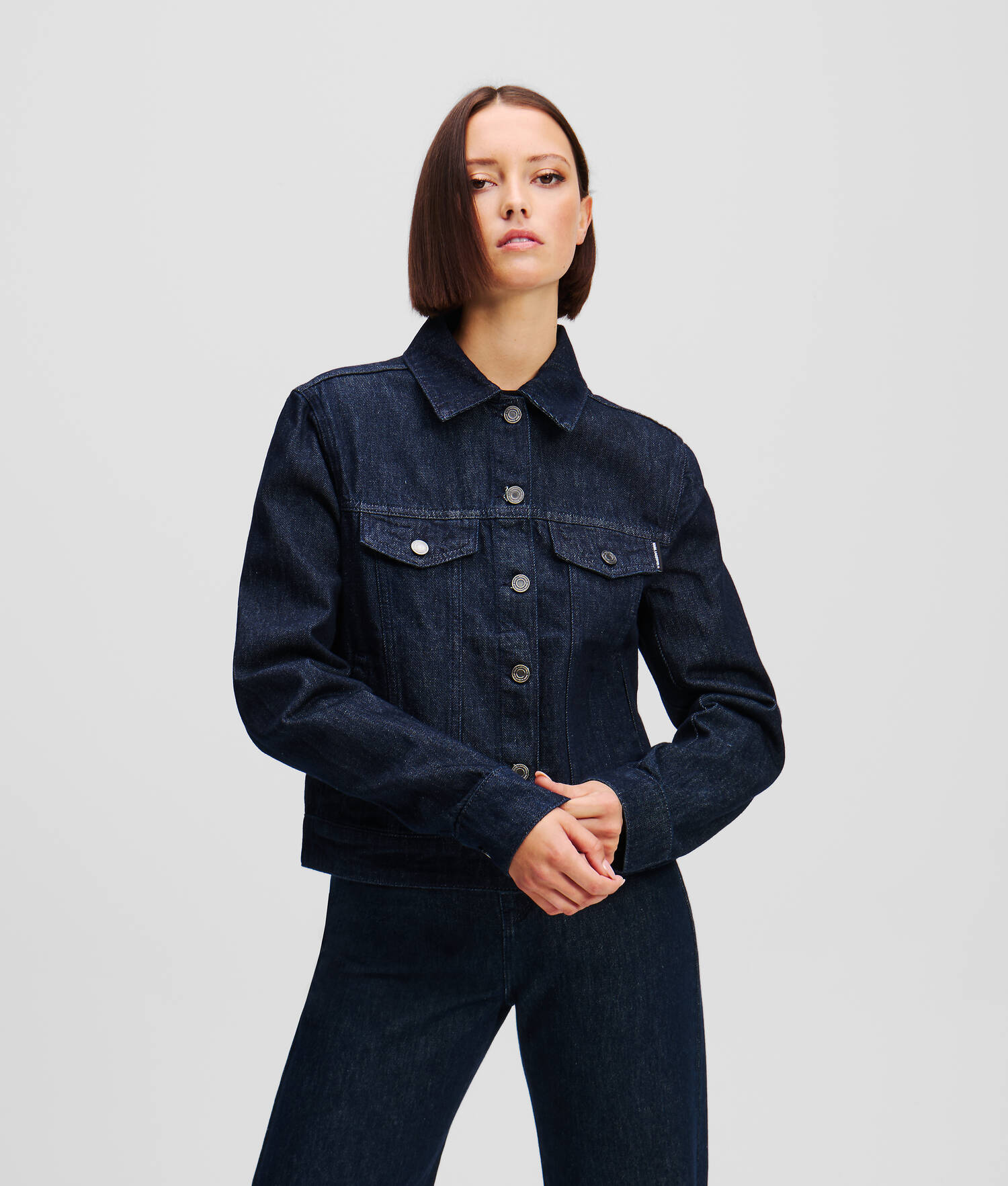 VESTE EN JEAN AVEC STRASS K/IKONIK KARL