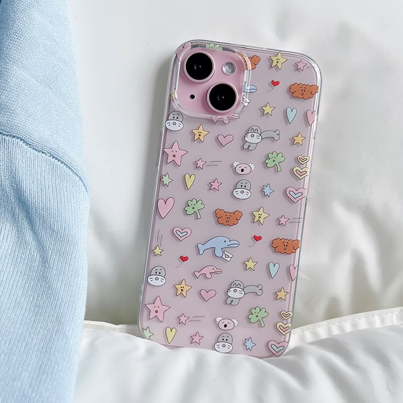 Hunerizie - Dieren telefoonhoesje - iPhone 15 Pro Max / 15 Pro / 15 Plus / 15 / 14 Pro Max / 14 Pro / 14 Plus / 14 / 13 Pro Max / 13 Pro / 13 / 13 mini / 12 Pro Max / 12 Pro / 12