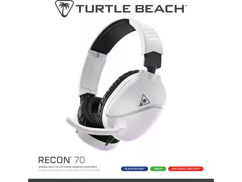 Turtle Beach Headset Ear Force Recon 70P Weiss Gaming-Headset für PS4 und PS5