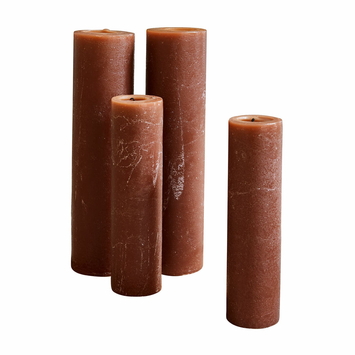 Kerze 4er Set Avinal rostrot