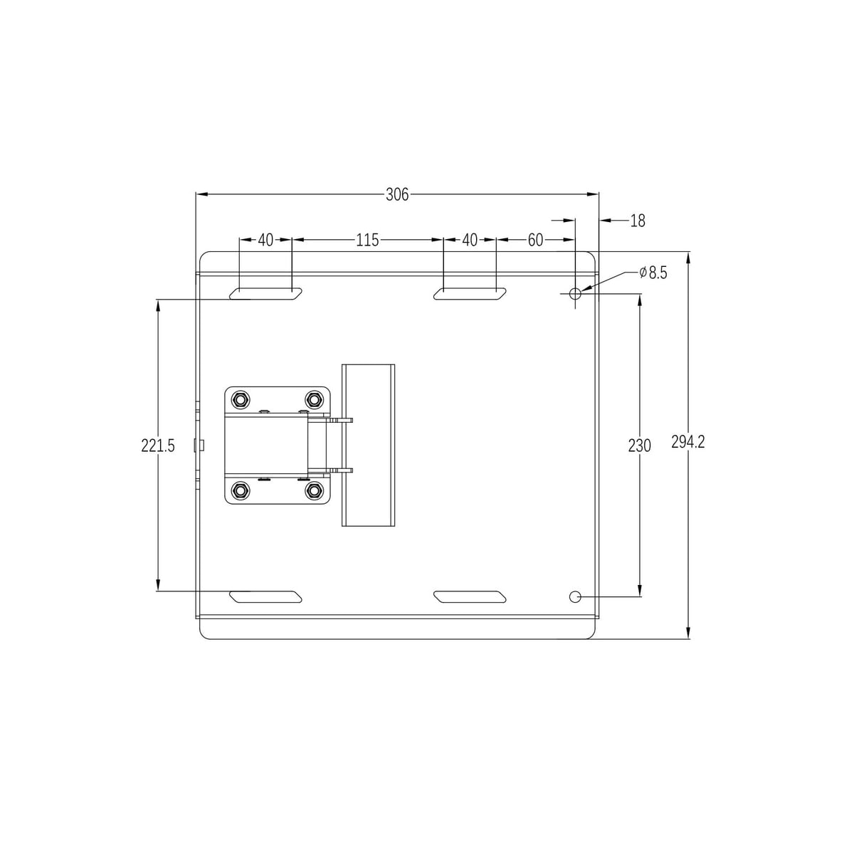 Multibrackets 2647 veggfeste for TV 175,3 cm (69