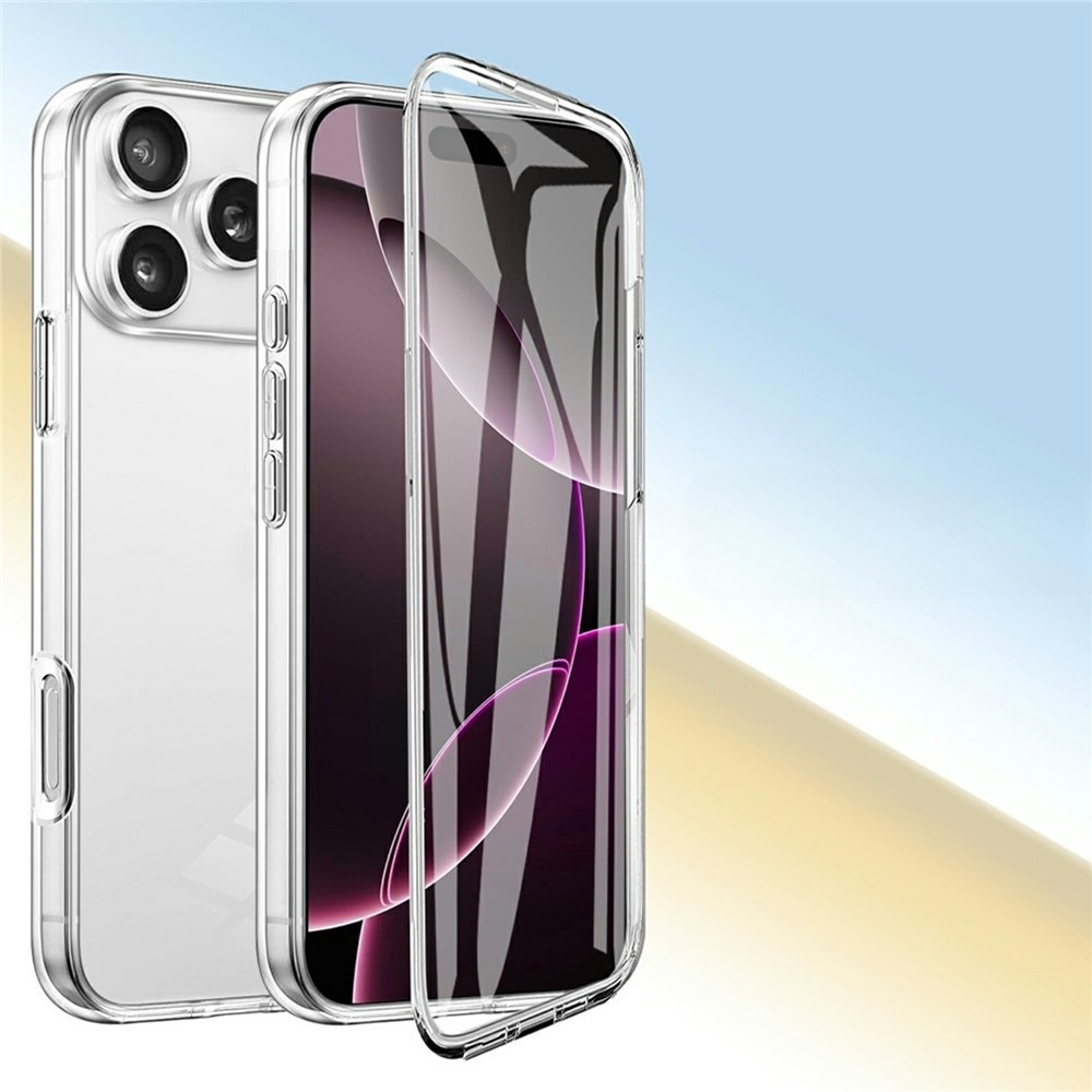 2in1 iPhone 17 Pro Full Protection Schutz Hülle   Acryl Displayschutz (Front/Back) - Transparent
