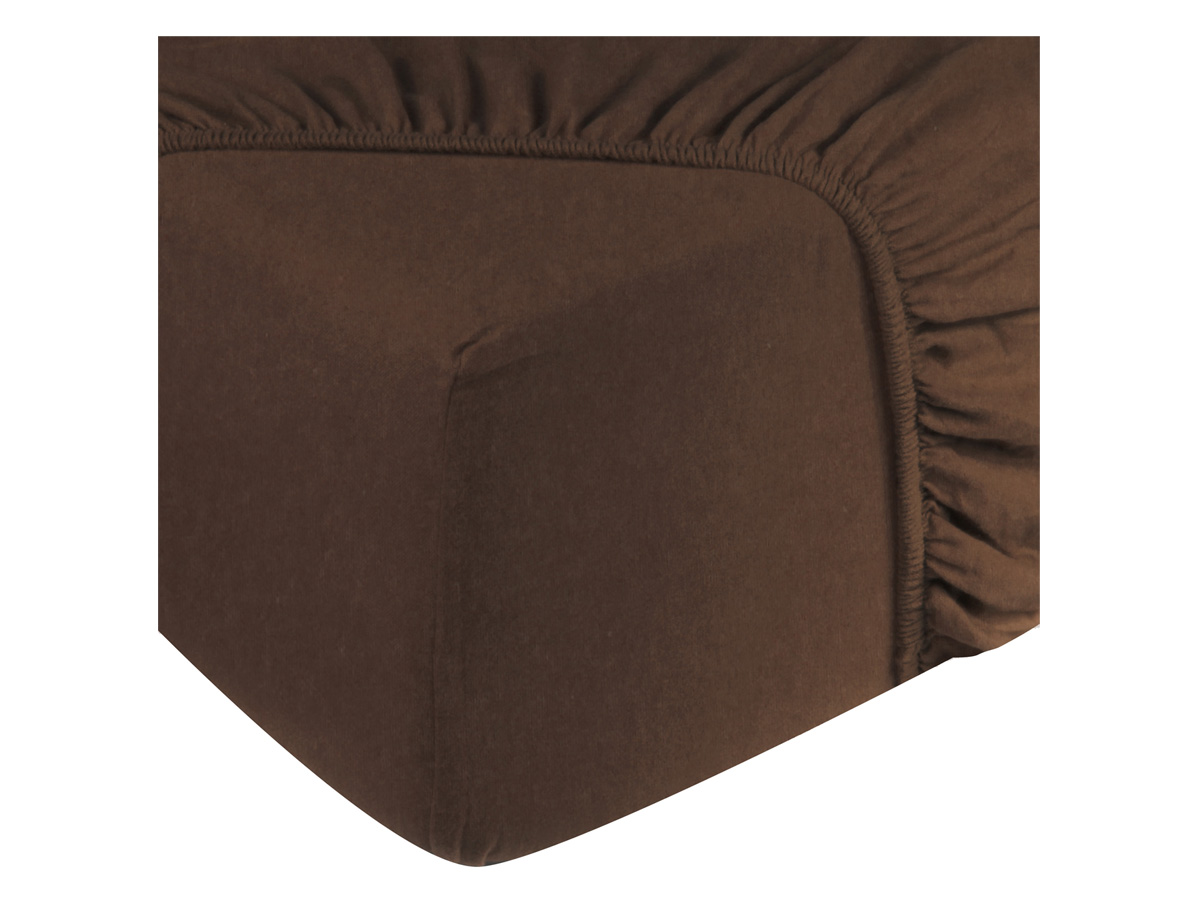 DoubleDry Flanel 90x200 cm hoeslaken - bruin