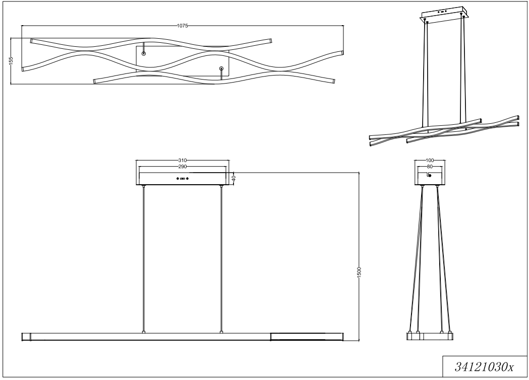 Hanglamp  Blaze B107 x D15 cm