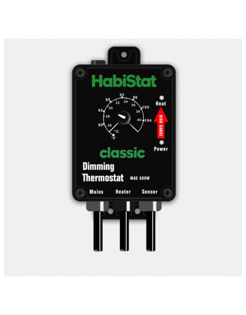Habistat Dimmende Thermostaat Hogere Temperaturen - Terraium - Zwart 600 Watt