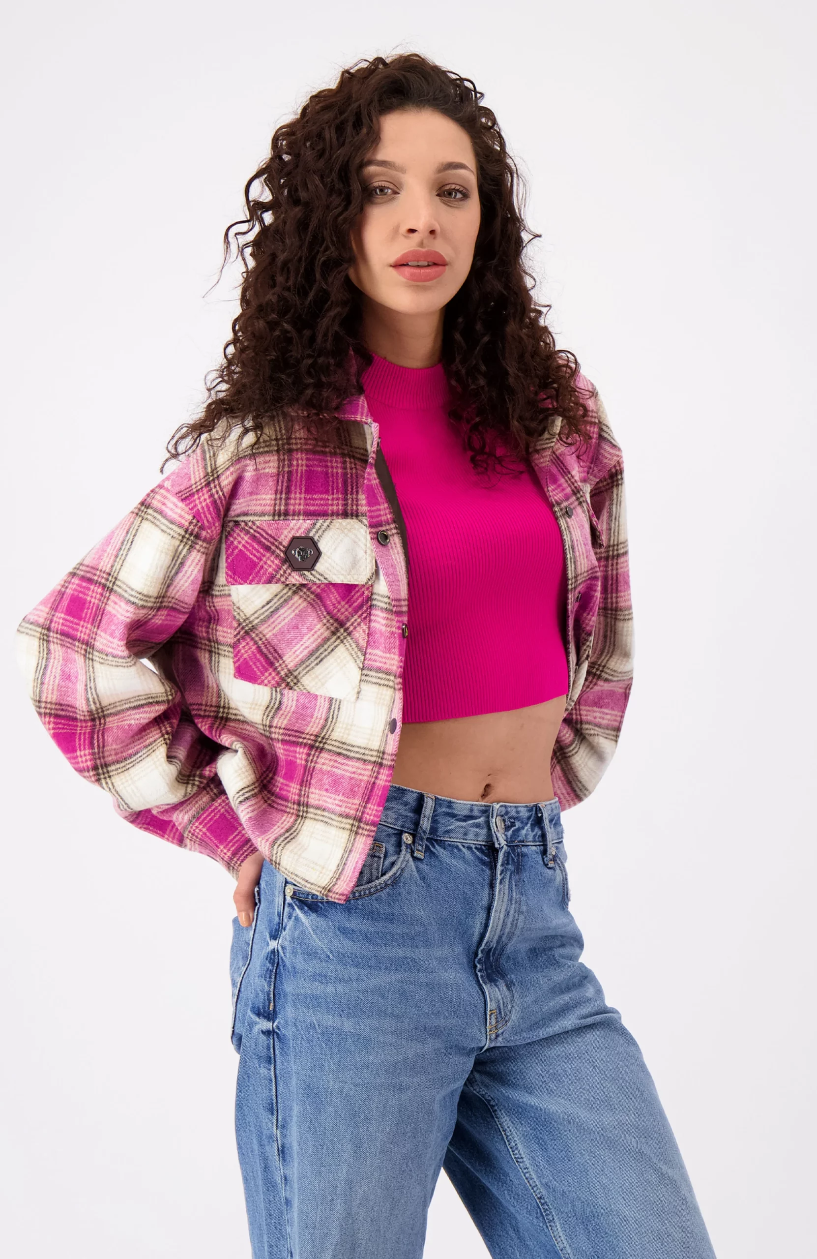 Black Bananas Club Overshirt Dames Roze