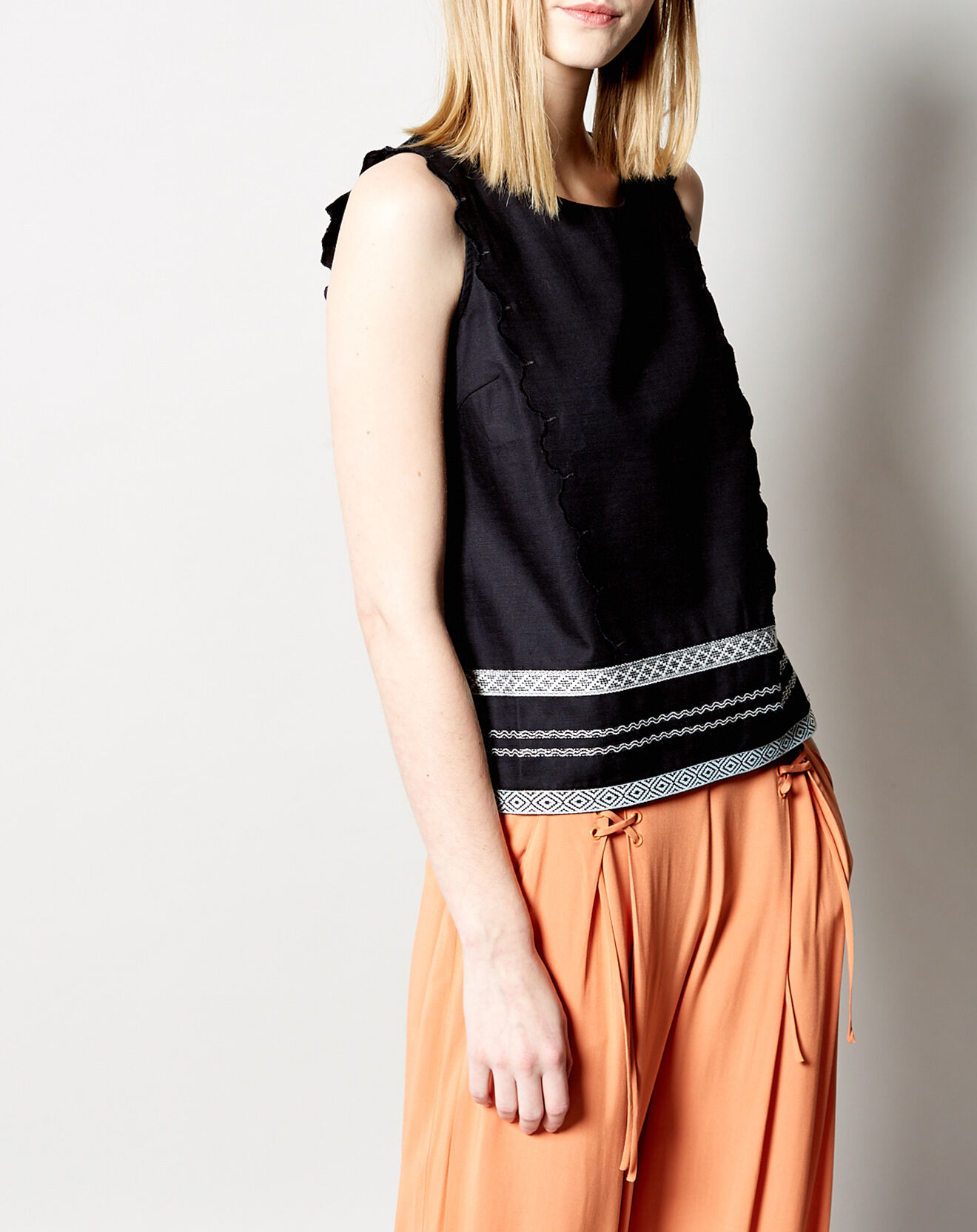 Karl Marc John Top Tecerca en Coton noir