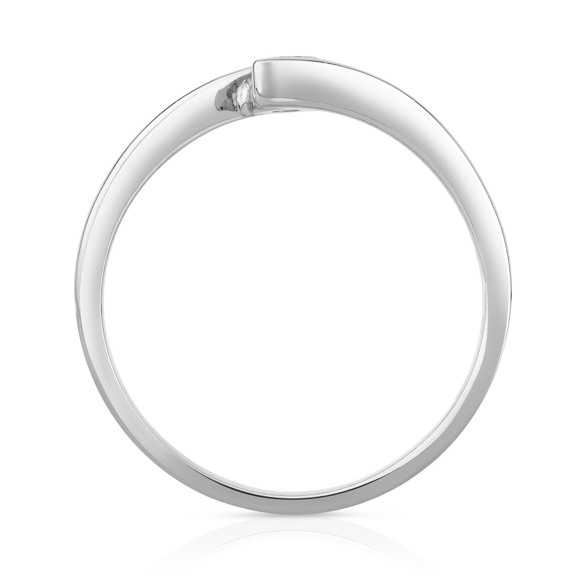 Solitaire or blanc 750 diamant 0.15 carat H/P1