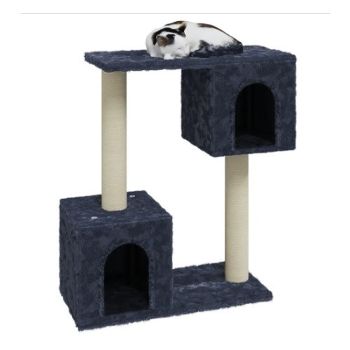 Arranhador duplo para gatos Vidaxl cinza