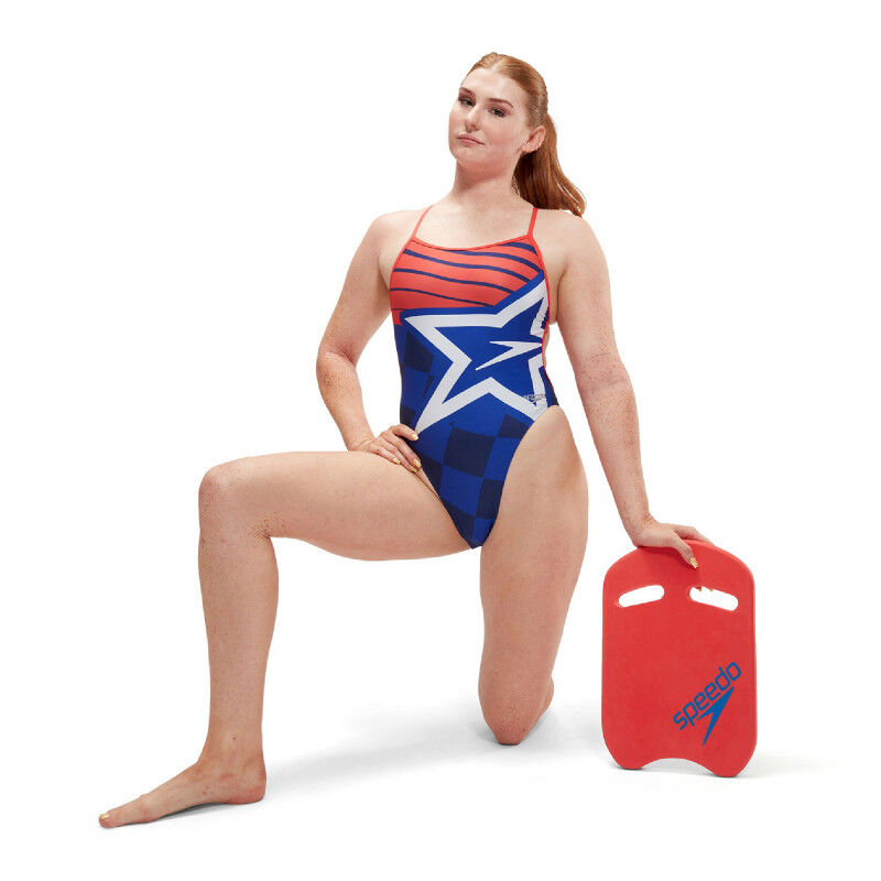 Women's Eco+ Placement Digital Vback - Maillot de bain natation femme