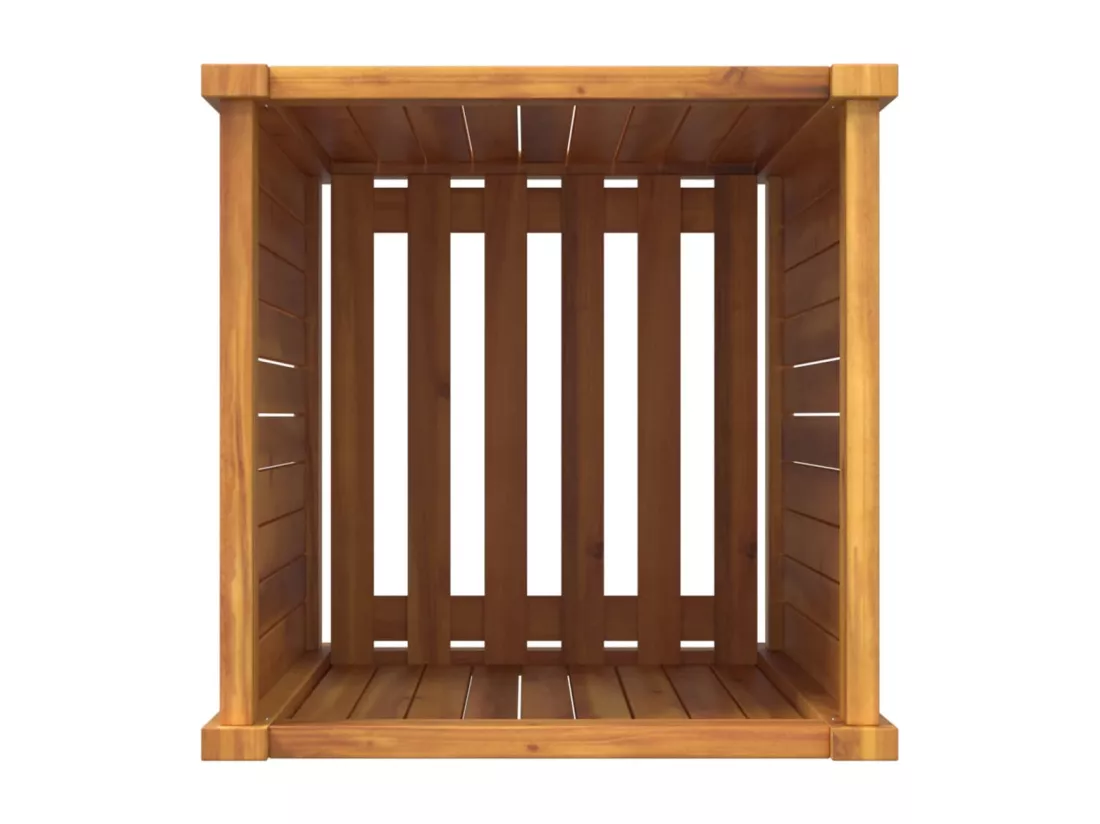 Jardinière bac lit surélevé bois marron 42 x 42 x 75 cm 02_0038134