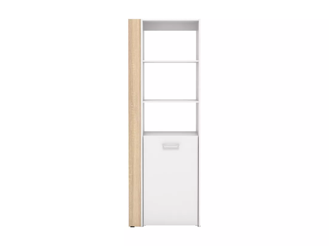 Bureau bibliothèque modulable - 10 niches - Coloris : Naturel et blanc - TUPELIO