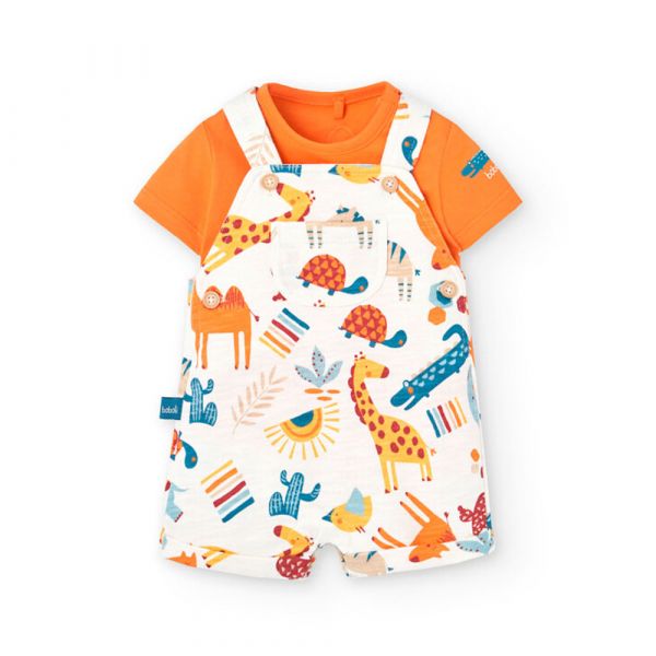Boboli Conjunto De Manga Curta Knit 6 Meses Orange