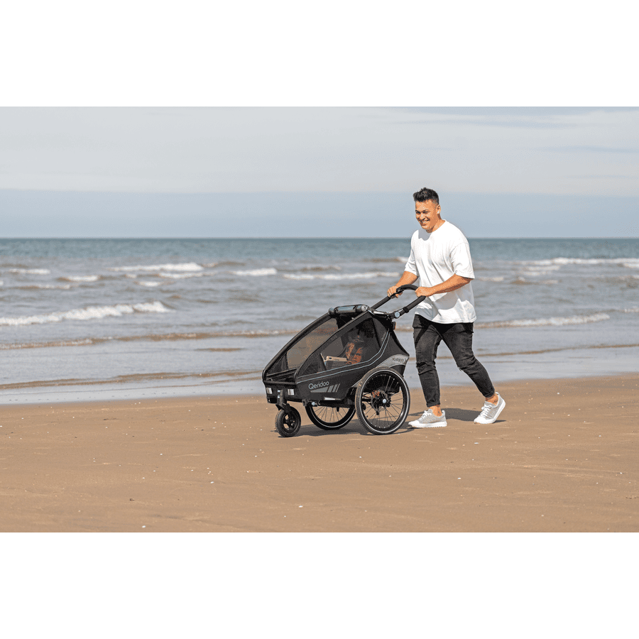Qeridoo® Kinderfahrradanhänger Kidgoo2 Sport Arctic Blue 2022