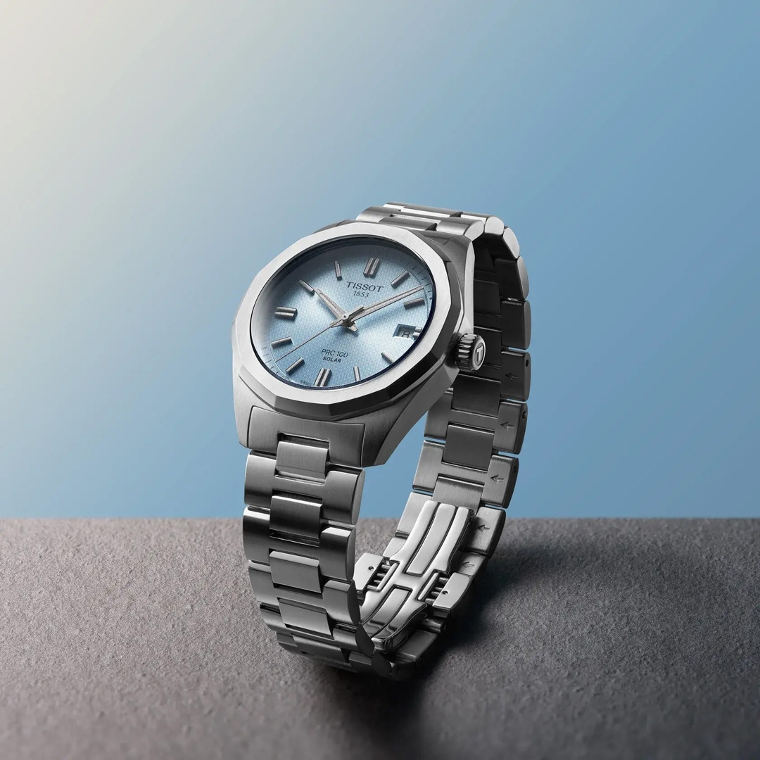 Tissot PRC 100 Solar Quartz 34mm Ice Blue