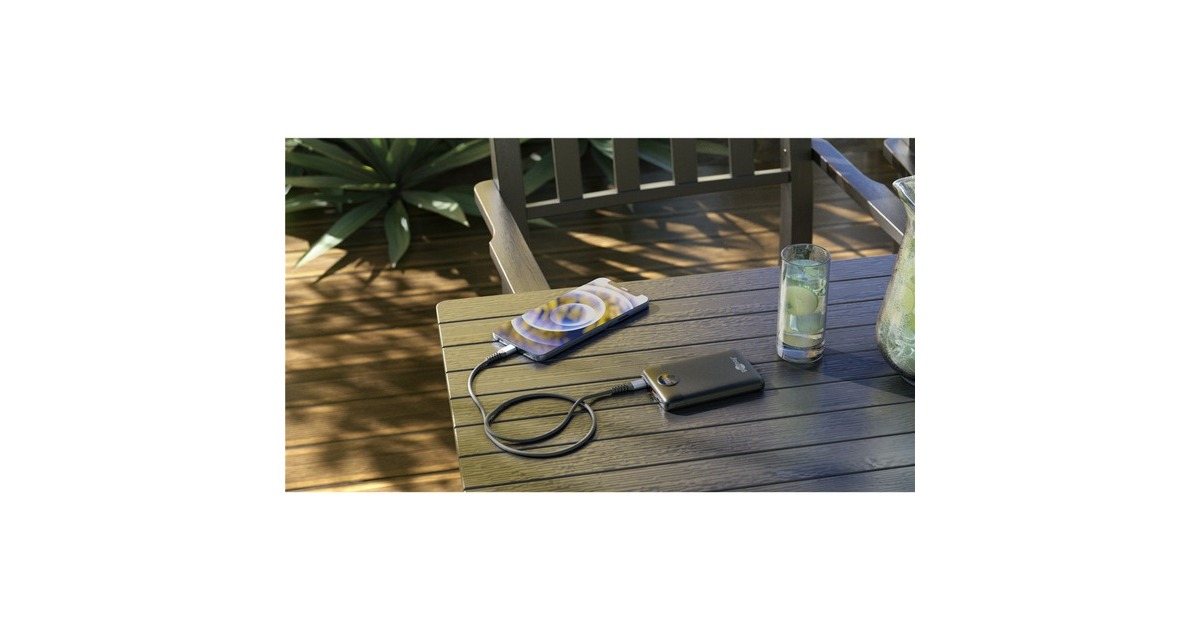goobayPowerbank Compact 10.000 mAh  (Zwart, 10 Ah, 1x USB-A, 1x USB-C, Power Delivery, Quick Charge)
