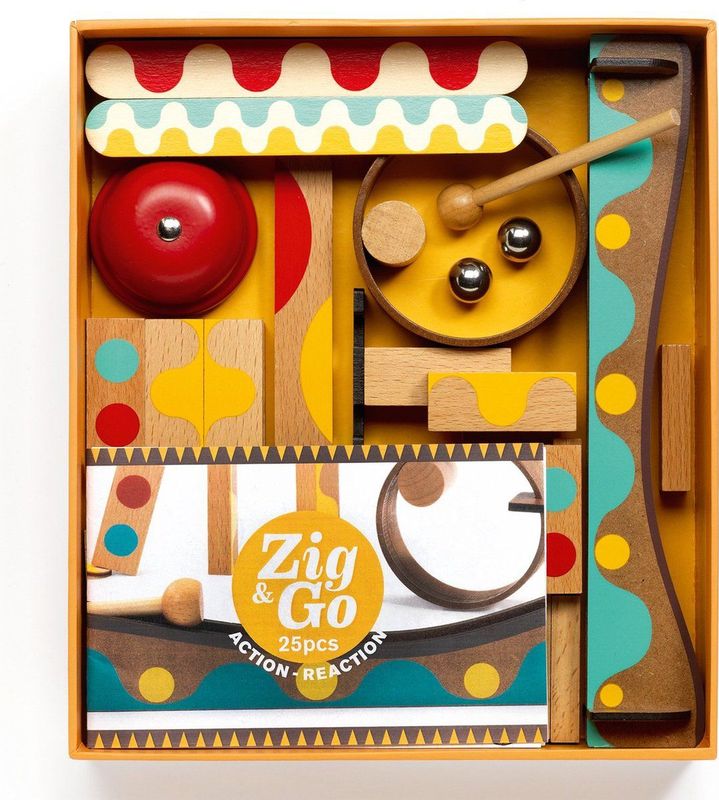Djeco - Zig & Go - Knikkerbaan - Hout - 25 Dlg.