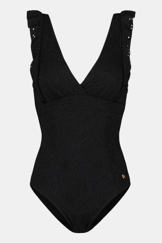 Beachlife Beachlife Black Embroidery Padded Badpak