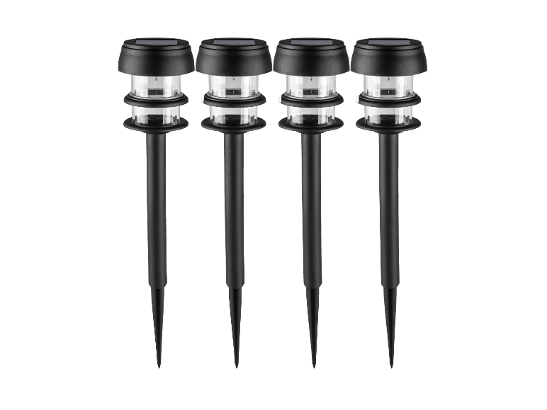 4 solar LED-tuinlampen