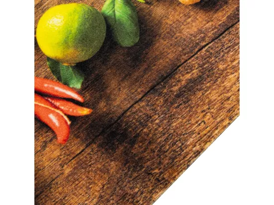 Tapis de cuisine lavable impression d'épices 60x300 cm velours