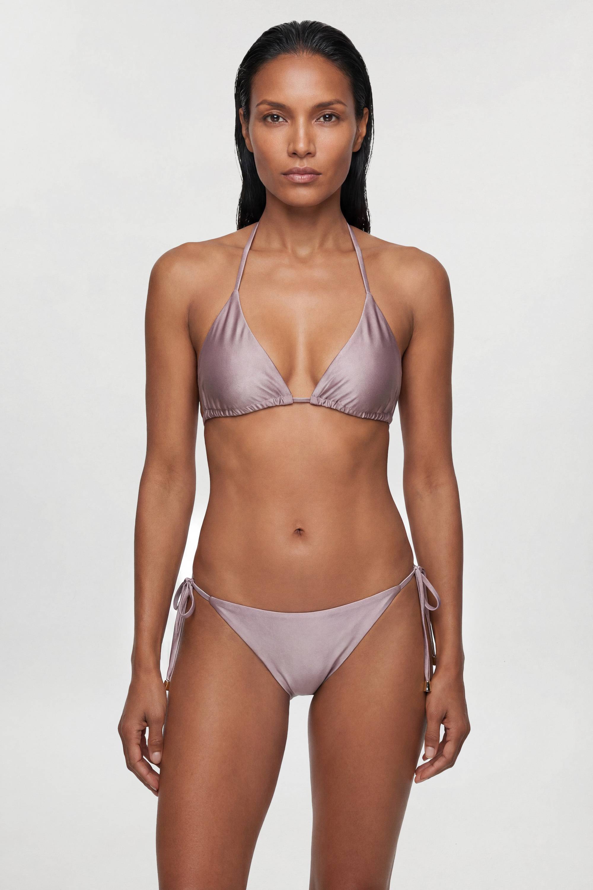 KarenMillen Haut De Bikini Métallisé Avec Détail De Perles
