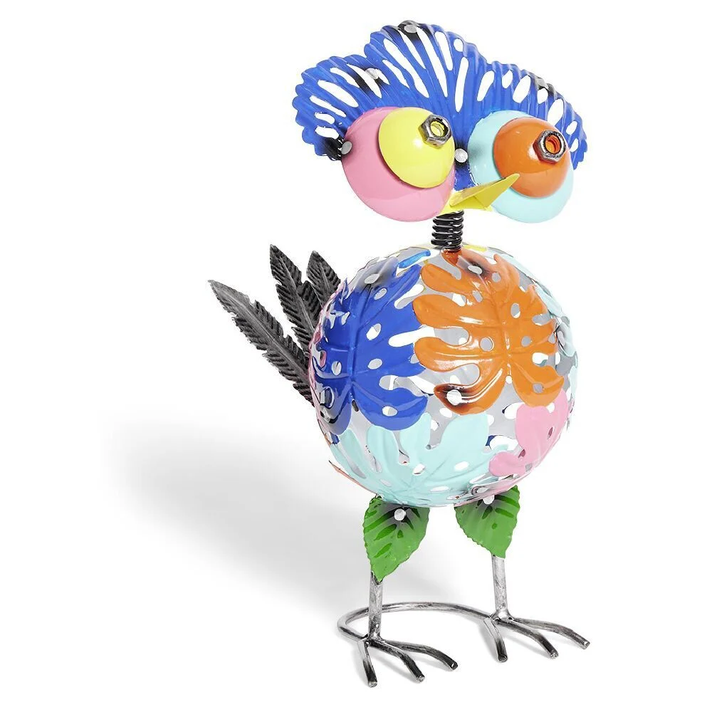 Poule décoration de jardin en métal à planter H31cm