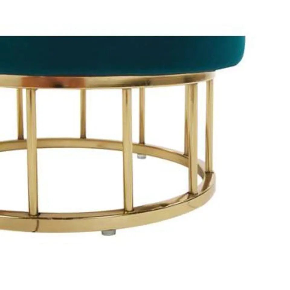 ELGIN - Poef - Blauw - 37 cm - Fluweel