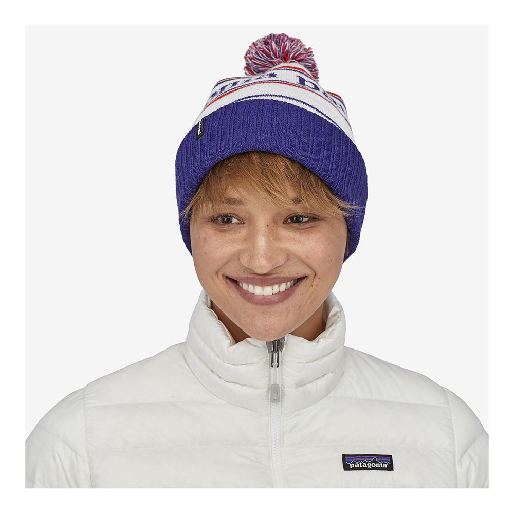 Patagonia POWDER TOWN - Bonnet park stripe/viking blue