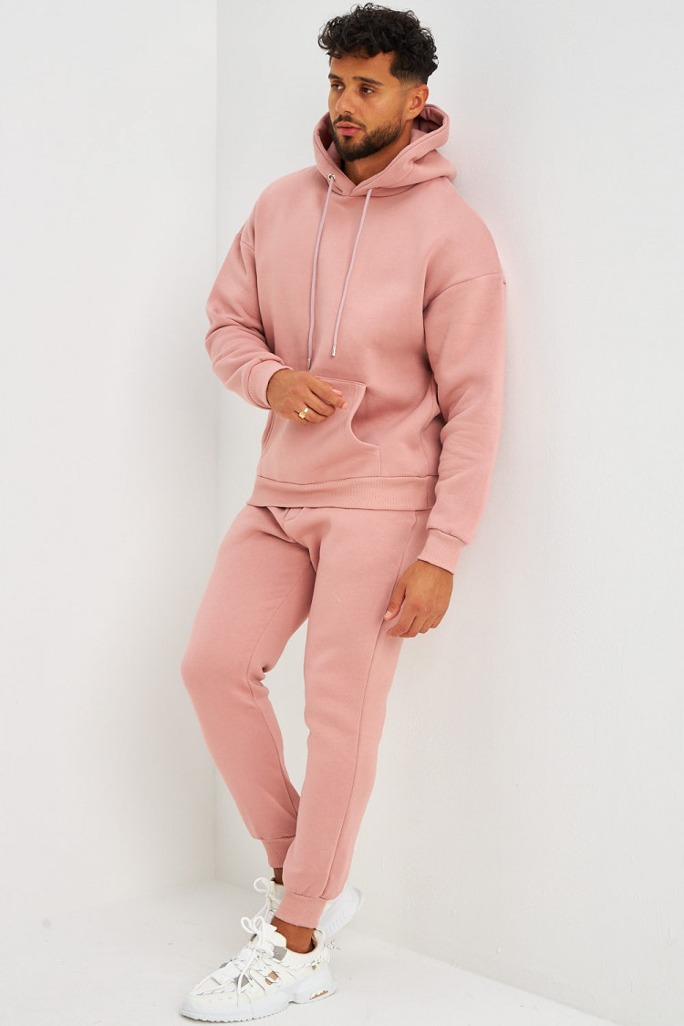 Ensemble sweat à capuche + jogging rose