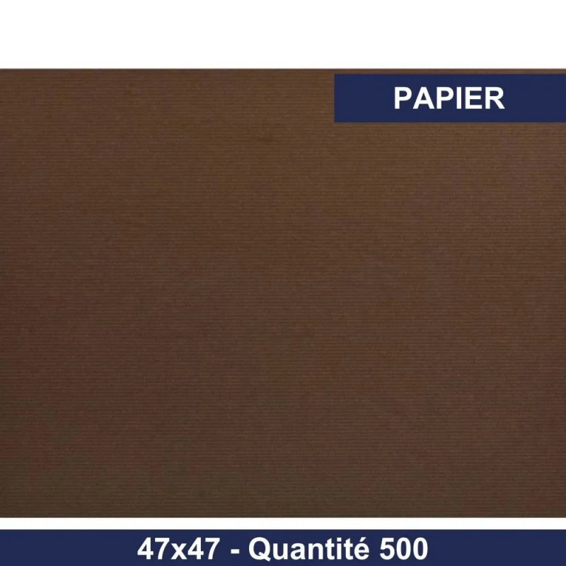 CGMP - Nappe papier Kraft- Chocolat - 47x47cm x500