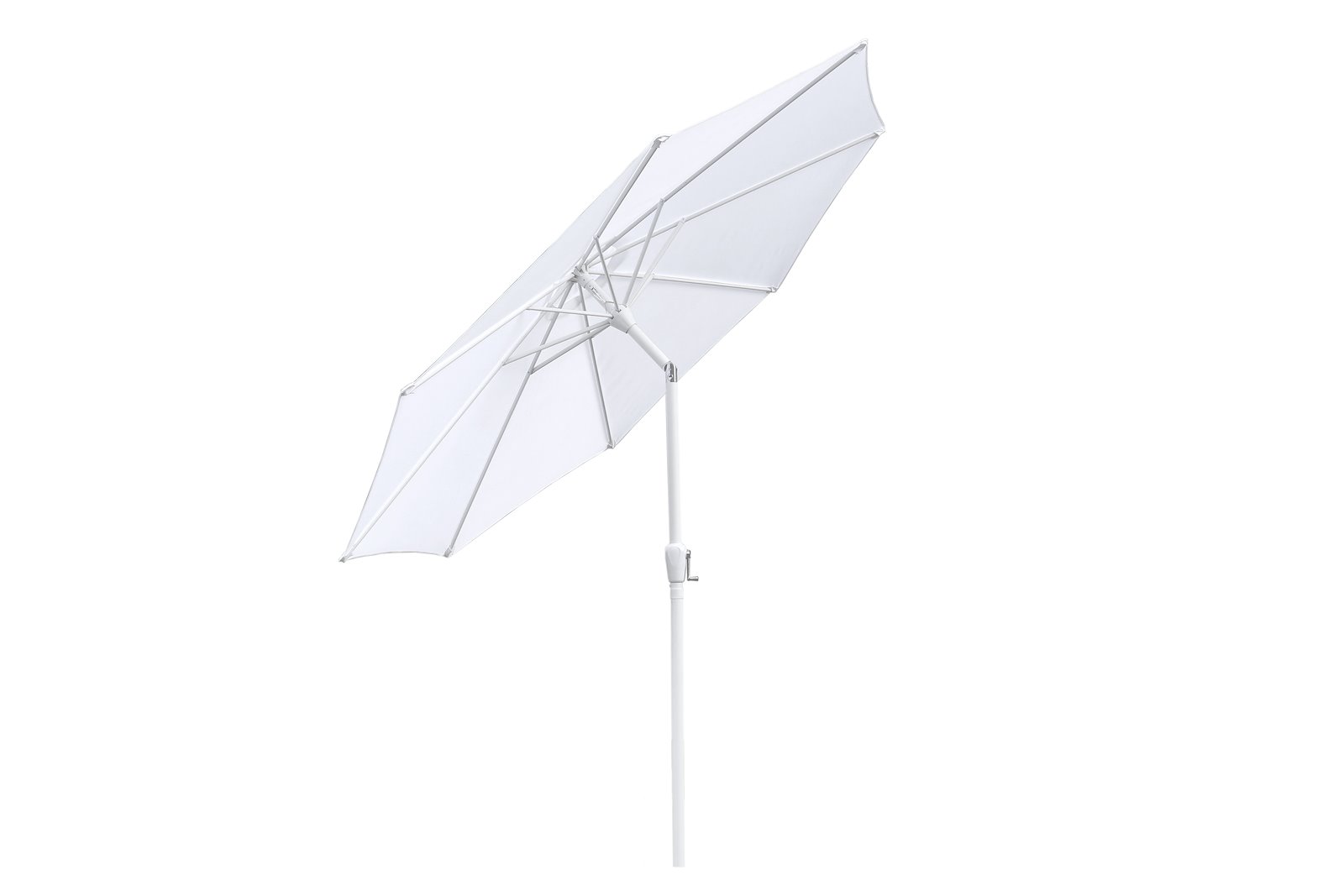 Lyngør parasoll Hvitlakkert stang i aluminium med hvit tekstil. Ø300 cm