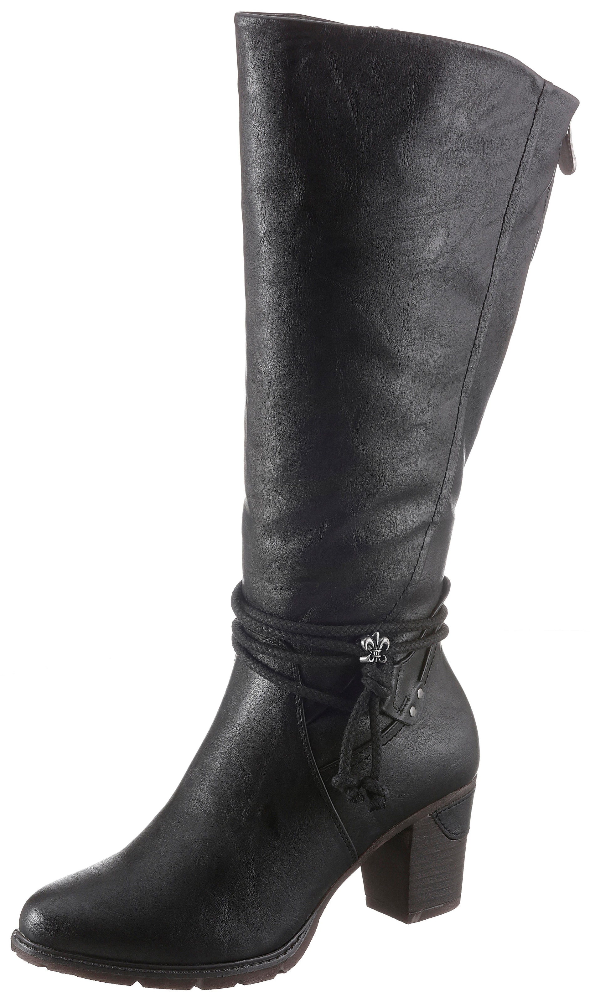 Rieker Stiefel  , Langschaftstiefel, mit Zierbänder, XL-Schaft