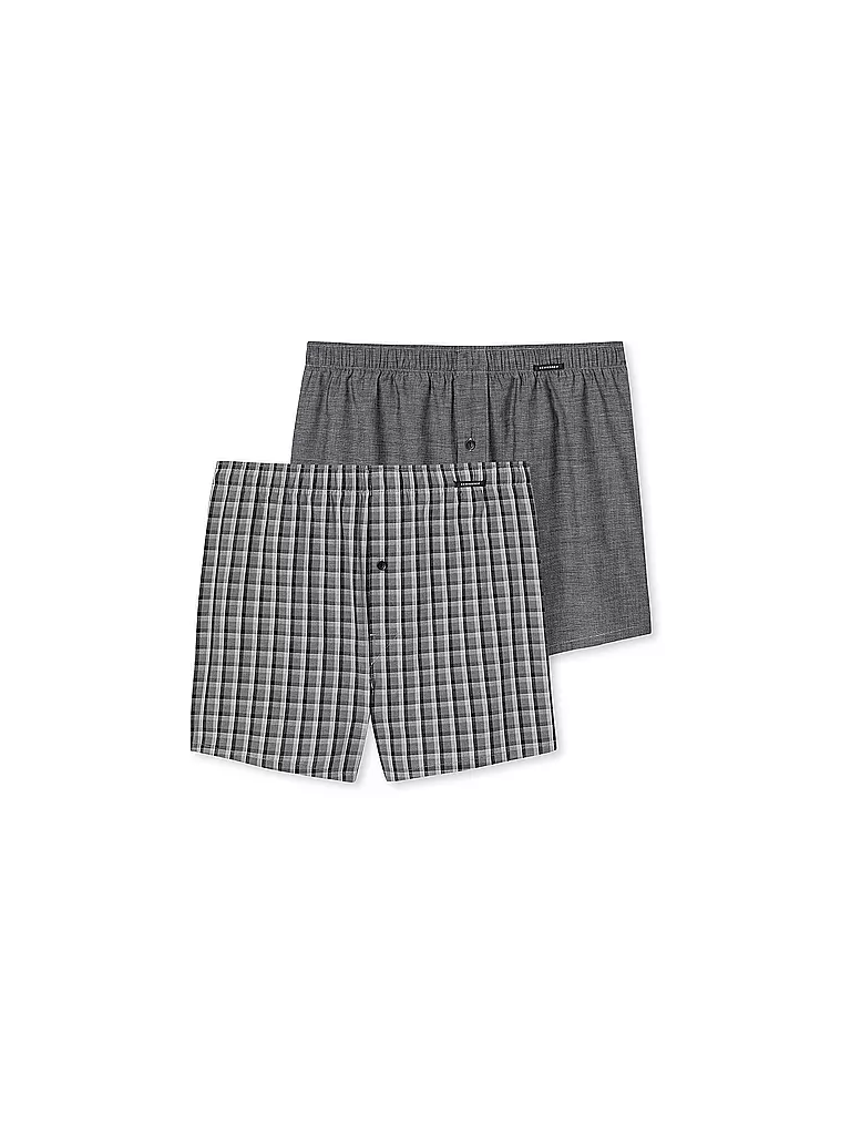 SCHIESSER Boxershorts 2er Pkg schwarz  grau