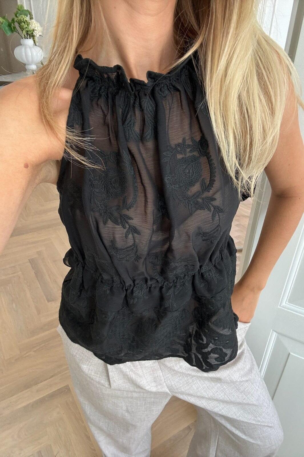 BYIC Ellinoric Lace Top vb vintage black