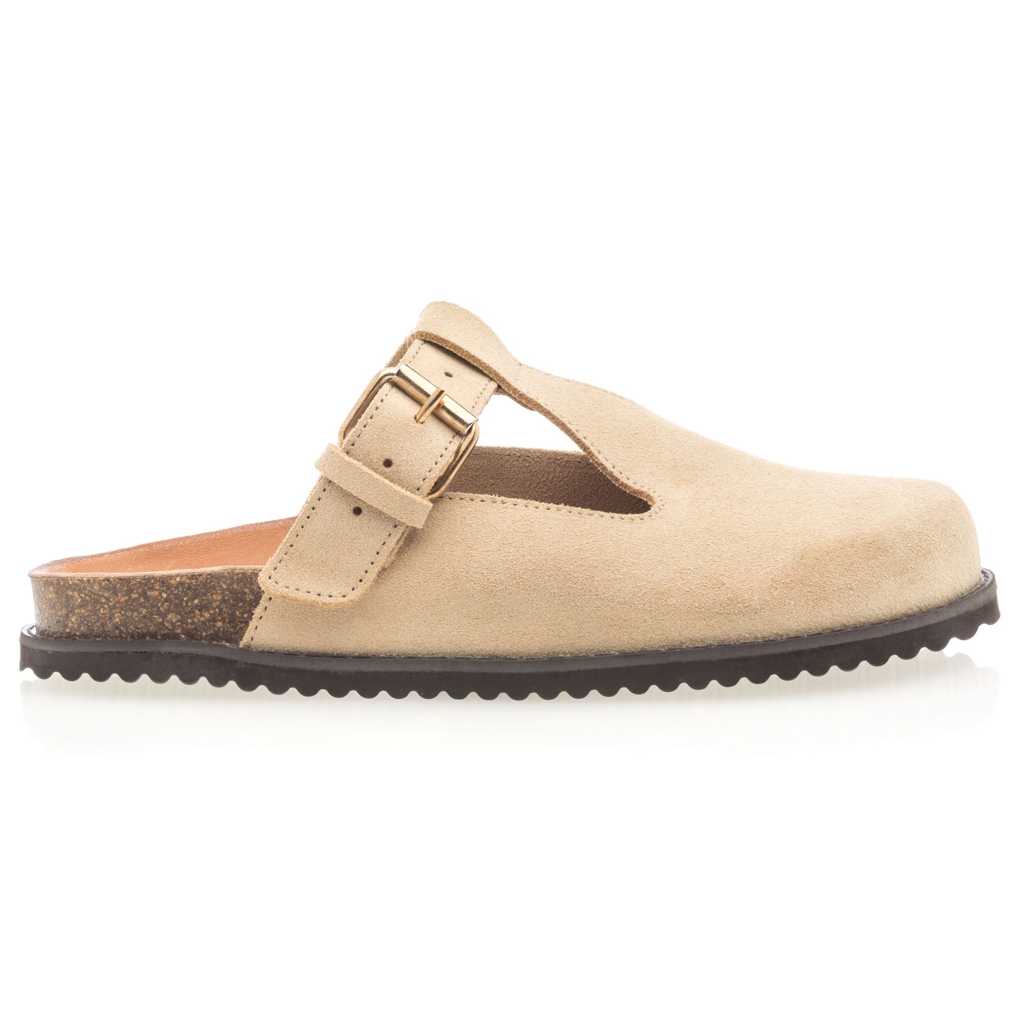 Mules Femme en cuir beige