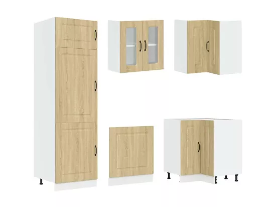 Ensemble d'armoires de cuisine 14 pcs Kalmar bois d'ingénierie